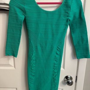 Bebe Teal Bodycon Mini Dress